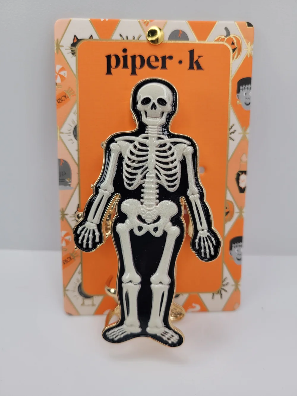 👉✨️ Piper k Black & White Skeleton Hair Metal Claw  Clip